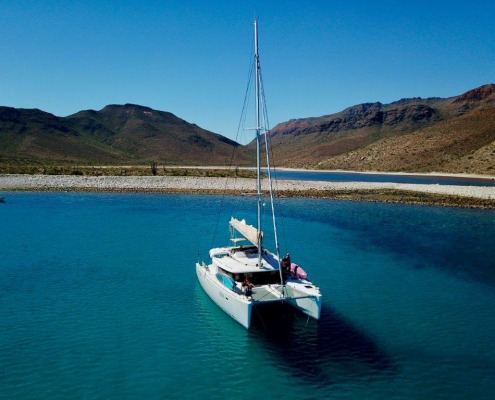 Santana Sailing Sea of Cortez Slow sailing Cruise Laguna Salinita anchorage