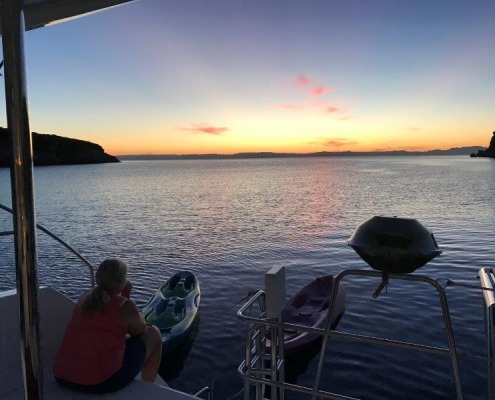 Santana Sailing Sea of Cortez slow sailing cruise watching the sunset