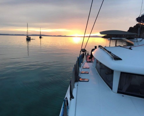 Santana Sailing Sea of Cortez slow sailing cruise after a long day of fun
